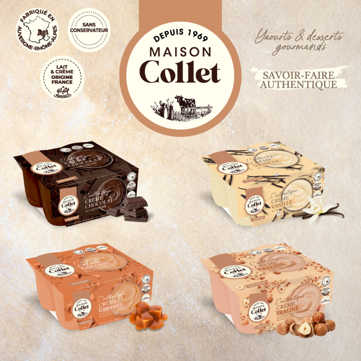 Laiterie Collet : des crèmes dessert gourmandes et authentiques